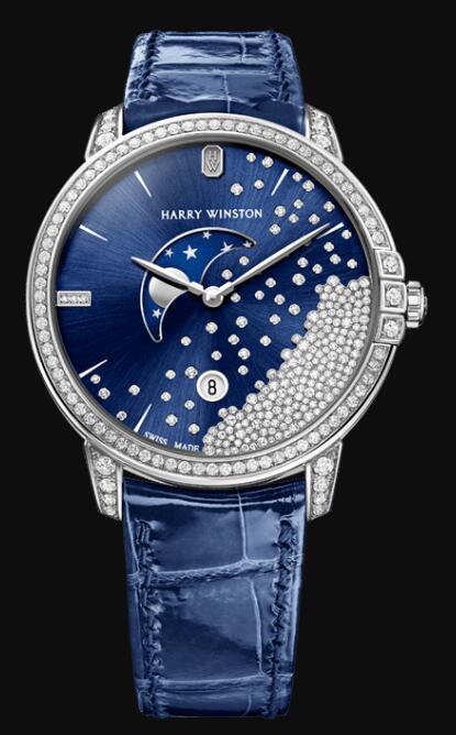 Harry Winston Midnight Diamond Drops 39mm MIDQMP39WW004 Replica Watch